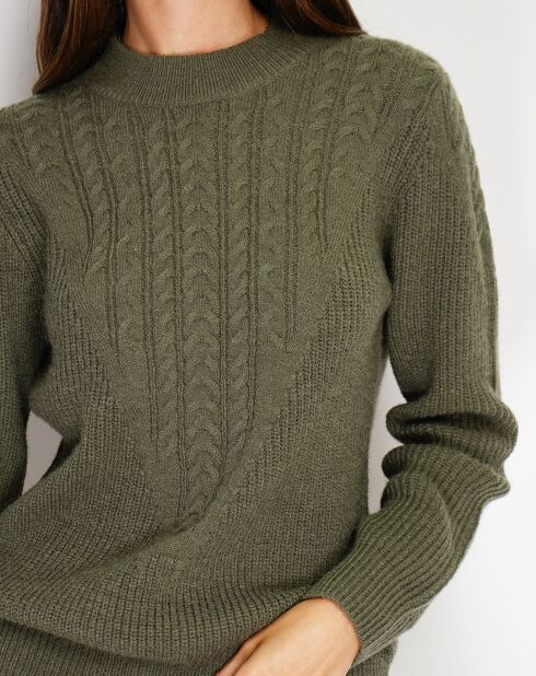 Pull en Cachemire mélangé Sia kaki