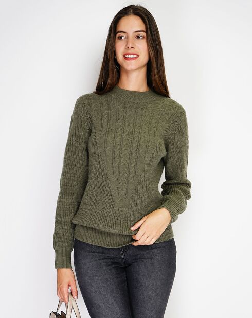Pull en Cachemire mélangé Sia kaki
