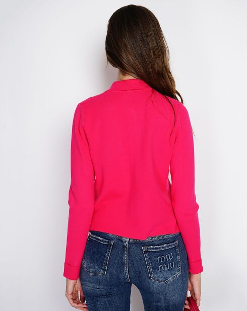 Gilet en Cachemire mélangé Leila fushia