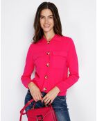 Gilet en Cachemire mélangé Leila fushia