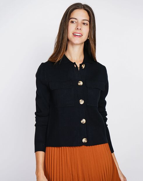 Gilet en Cachemire mélangé Leila noir