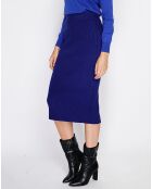 Jupe en Cachemire mélangé Louana bleu nuit