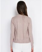 Pull en Cachemire mélangé Sophia col cheminée desert