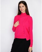 Pull en Cachemire mélangé Sophia col cheminée fushia