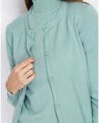 Pull en Cachemire mélangé Sophia col cheminée jade