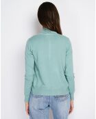 Pull en Cachemire mélangé Sophia col cheminée jade