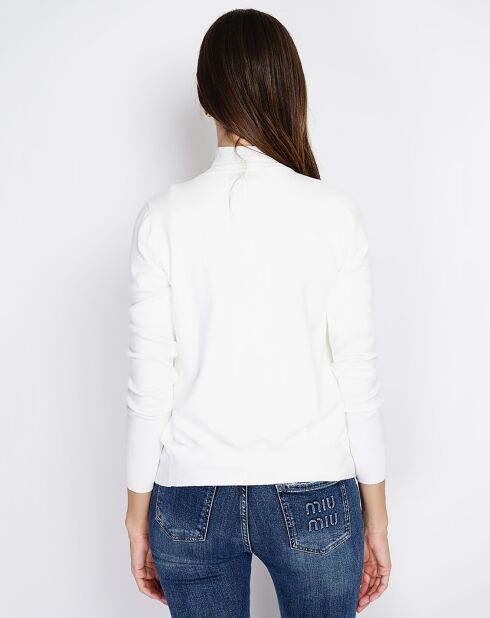 Pull en Cachemire mélangé Sophia col cheminée naturel