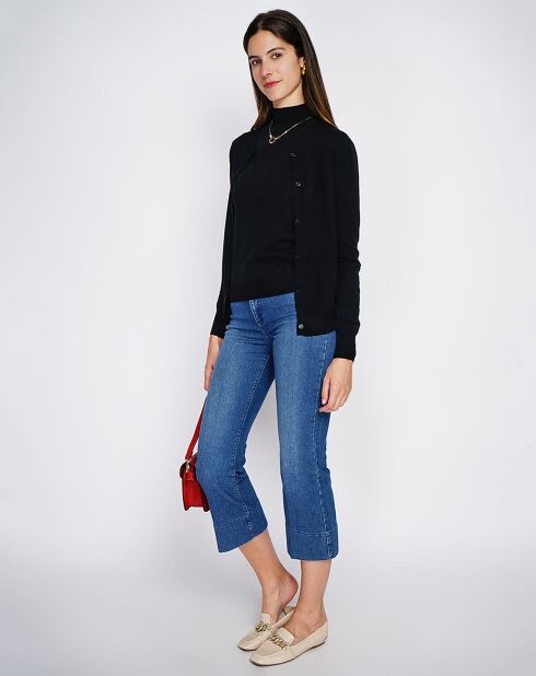 Pull en Cachemire mélangé Sophia col cheminée noir