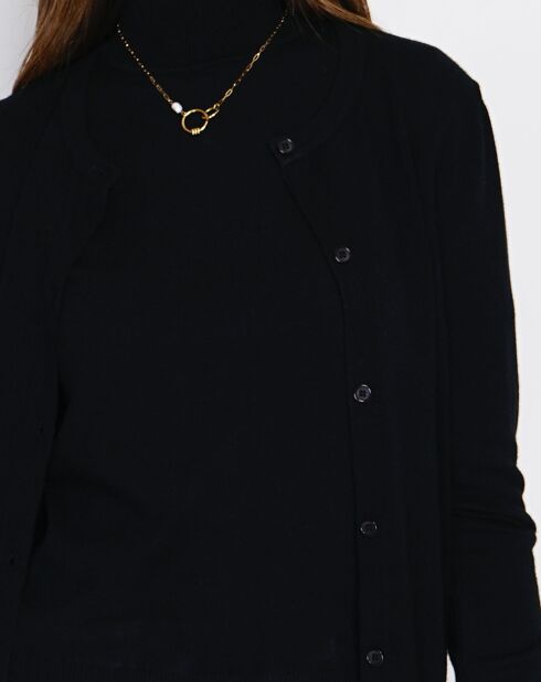 Pull en Cachemire mélangé Sophia col cheminée noir