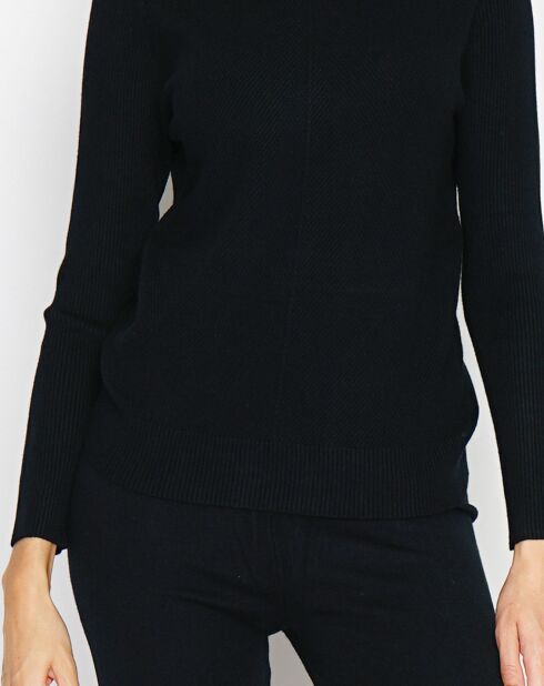Ensemble Clarisse en Cachemire mélangé Pull & Pantalon noir