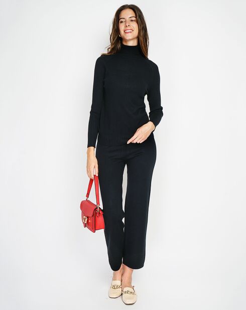 Ensemble Clarisse en Cachemire mélangé Pull & Pantalon noir