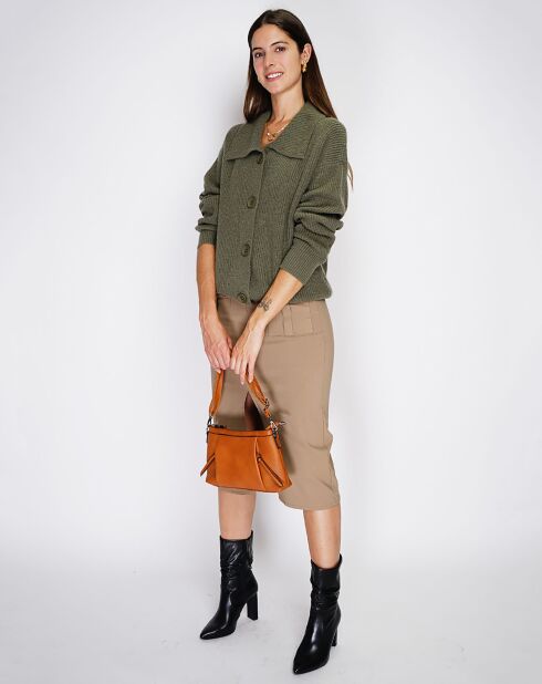 Gilet en Cachemire mélangé Aloa kaki