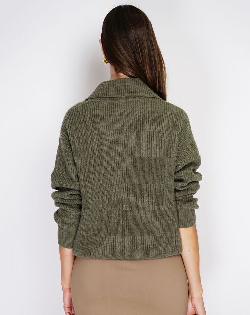 Gilet en Cachemire mélangé Aloa kaki