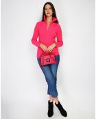 Pull en Cachemire mélangé zippé Olga fushia