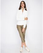 Pull en Cachemire mélangé zippé Olga naturel