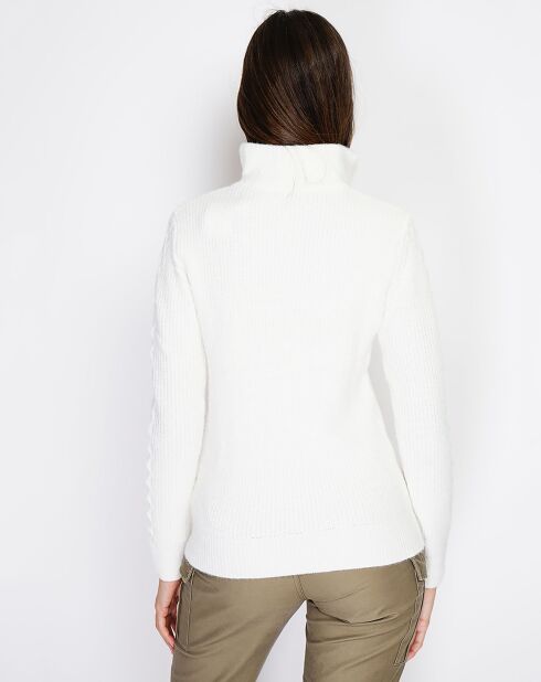 Pull en Cachemire mélangé zippé Olga naturel