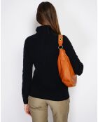 Pull en Cachemire mélangé zippé Olga noir