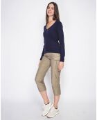 Pull en Cachemire mélangé  Jina bleu nuit