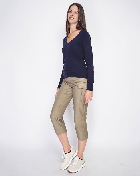 Pull en Cachemire mélangé  Jina bleu nuit