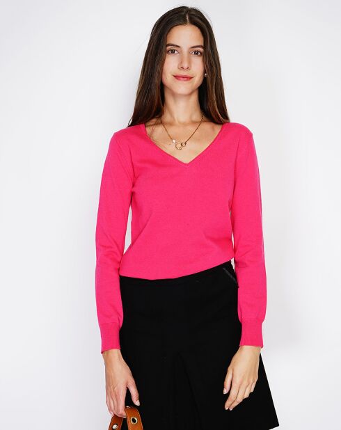 Pull en Cachemire mélangé  Jina fushia