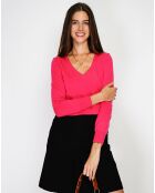 Pull en Cachemire mélangé  Jina fushia