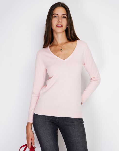Pull en Cachemire mélangé  Jina rose