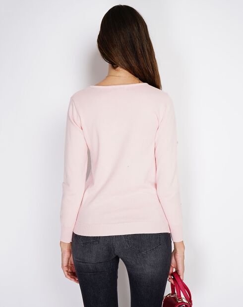 Pull en Cachemire mélangé  Jina rose