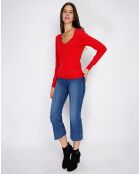 Pull en Cachemire mélangé  Jina rouge