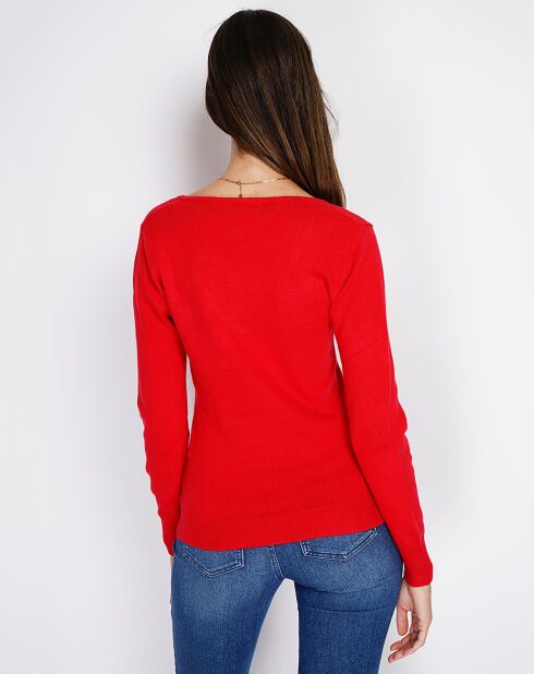 Pull en Cachemire mélangé  Jina rouge