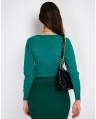 Pull en Cachemire mélangé  Jina vert amazone