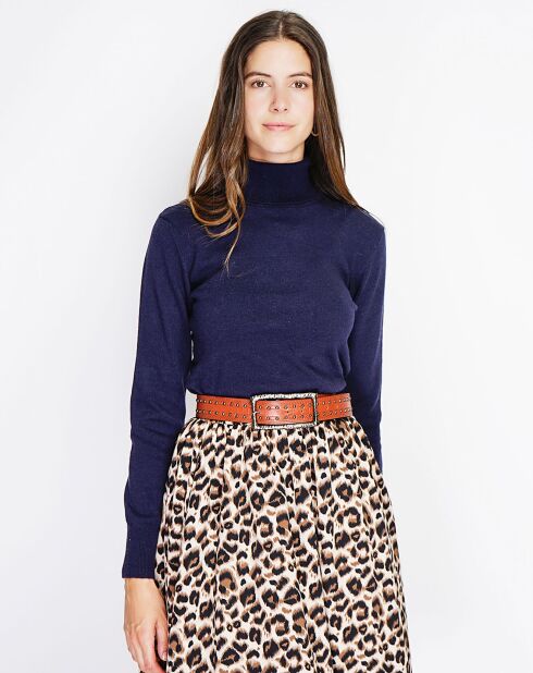 Pull en Cachemire mélangé Charlotte bleu nuit