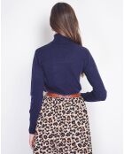 Pull en Cachemire mélangé Charlotte bleu nuit