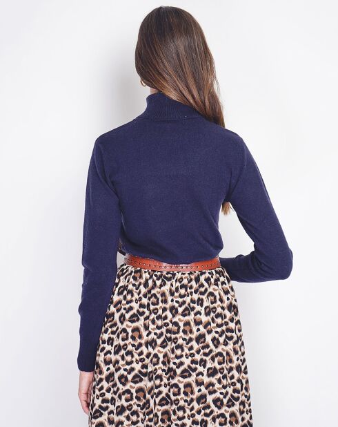 Pull en Cachemire mélangé Charlotte bleu nuit