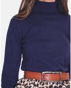 Pull en Cachemire mélangé Charlotte bleu nuit