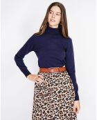 Pull en Cachemire mélangé Charlotte bleu nuit