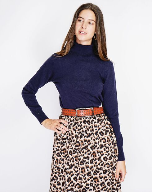 Pull en Cachemire mélangé Charlotte bleu nuit