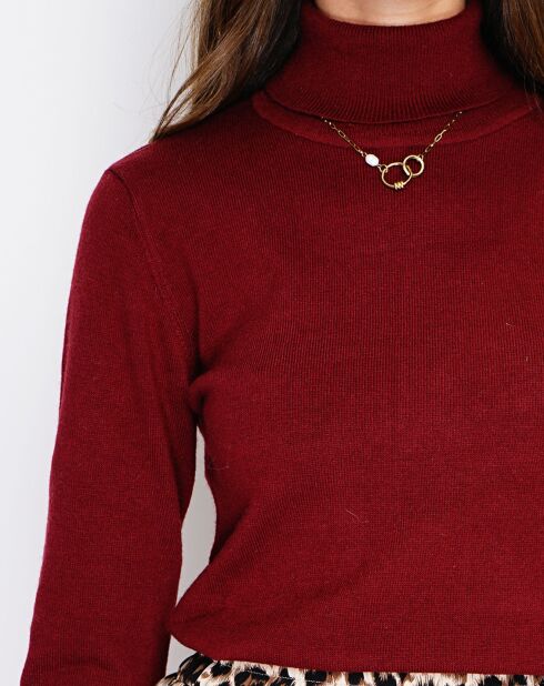 Pull en Cachemire mélangé Charlotte bordeaux
