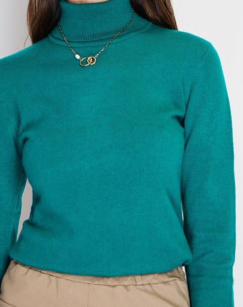 Pull en Cachemire mélangé Charlotte vert amazone