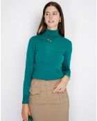 Pull en Cachemire mélangé Charlotte vert amazone