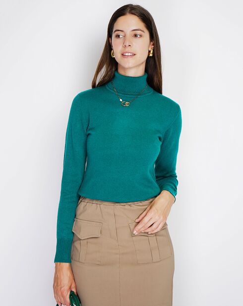 Pull en Cachemire mélangé Charlotte vert amazone