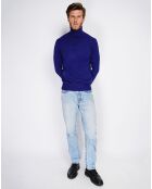 Pull en Cachemire mélangé Maria bleu nuit