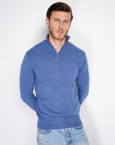 Pull en Cachemire mélangé Mina bleu jeans