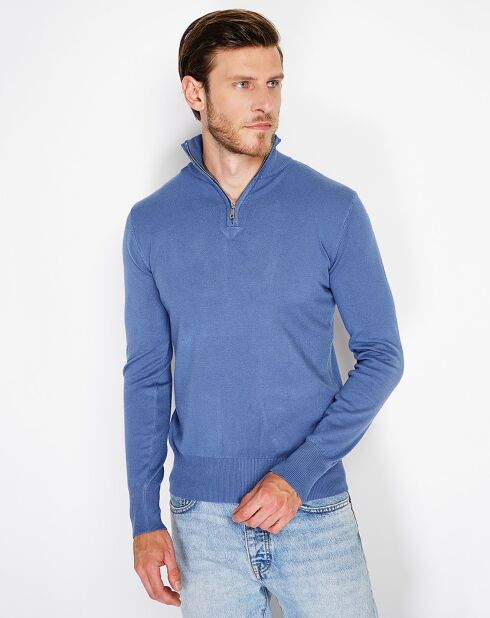 Pull en Cachemire mélangé Mina bleu jeans
