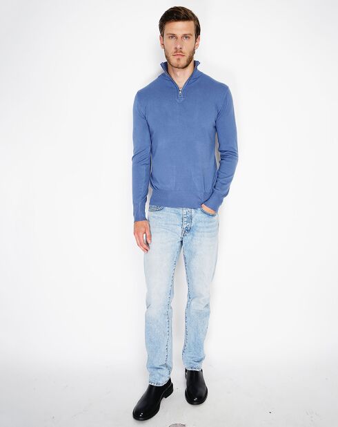 Pull en Cachemire mélangé Mina bleu jeans