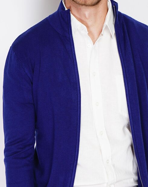 Gilet en Cachemire mélangé Lilou bleu nuit