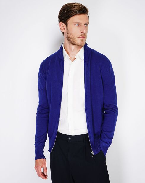 Gilet en Cachemire mélangé Lilou bleu nuit