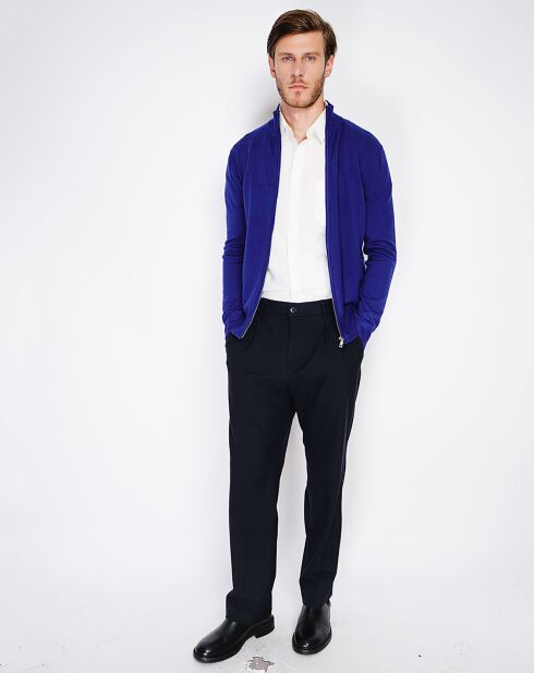 Gilet en Cachemire mélangé Lilou bleu nuit