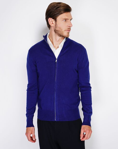Gilet en Cachemire mélangé Lilou bleu nuit
