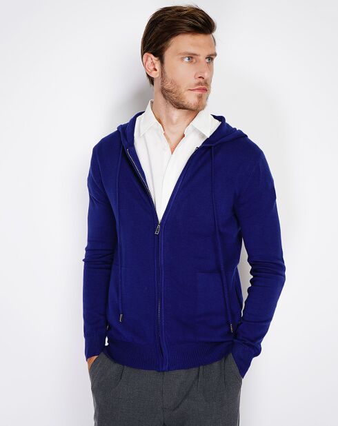 Gilet en Cachemire mélangé Maelle bleu nuit