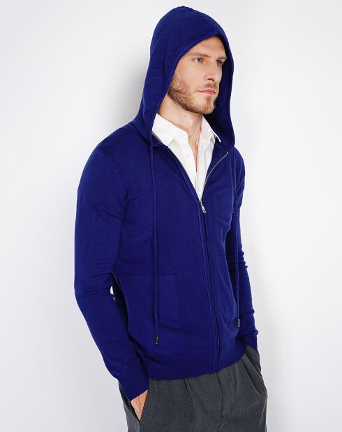 Gilet en Cachemire mélangé Maelle bleu nuit